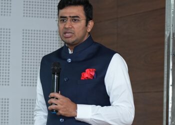 Tejaswi Surya Slams ₹43,000 Crore Tunnel Road Project, Calls It “A Wasteful Venture”