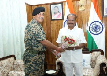 BSF IG Aloke Kumar Chakraborty Meets Governor Indra Sena Reddy Nallu at Raj Bhavan