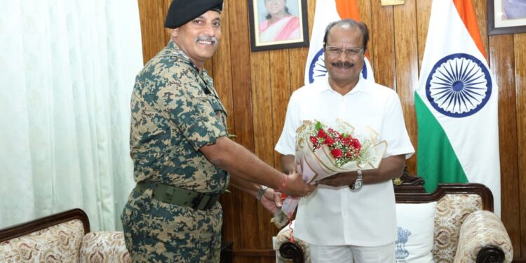 BSF IG Aloke Kumar Chakraborty Meets Governor Indra Sena Reddy Nallu at Raj Bhavan