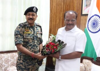 Tripura Governor Meets Senior BSF Eastern Command Officers