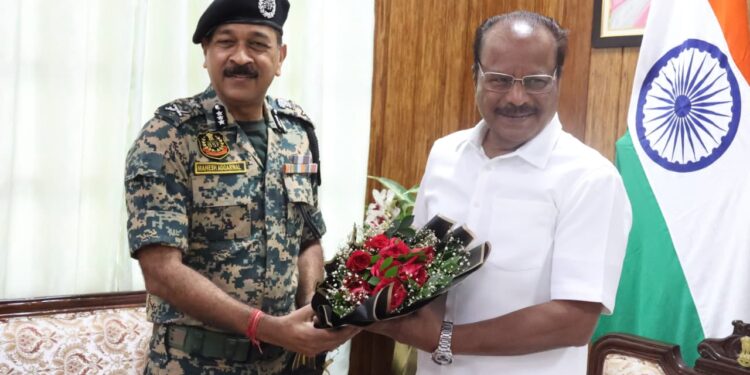 Tripura Governor Meets Senior BSF Eastern Command Officers