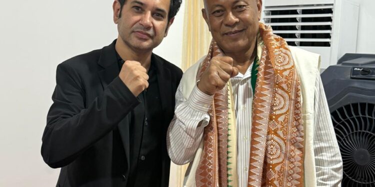 Pradyot Debbarma Calls for Regional Unity After Attending BPF Chief’s Oath Ceremony in Kokrajhar