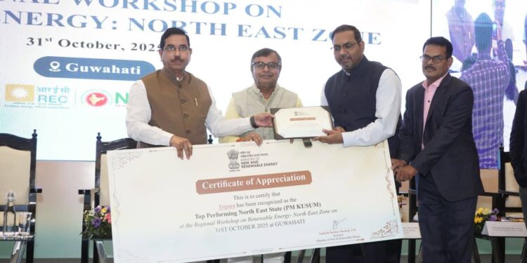 Tripura Tops Northeast in PM-KUSUM, Bags Prestigious Award