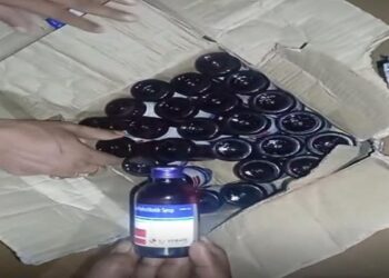 ₹15L cash, 600 Eskuf bottles seized in Melaghar; three held