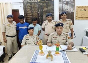 Stolen bronze idols recovered by West Agartala Police; 4 held