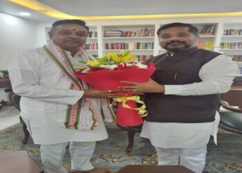 Tripura Tourism Minister Sushanta Chowdhury Greets BJP Leaders