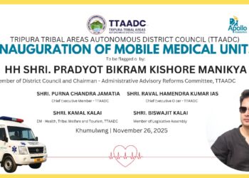 TTAADC: Pradyot Debbarma Flags Off Six Mobile Medical Units