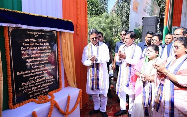 CM Saha pushes rainwater conservation, opens AMRUT 2.0 works