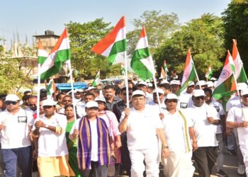 Tinku Roy leads ‘Sardar @150 Ekta Yatra’ in Dharmanagar