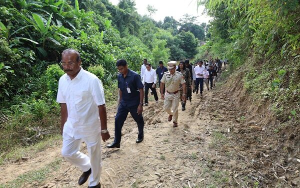 Governor Indra Sena Reddy visits remote border village in Dhalai