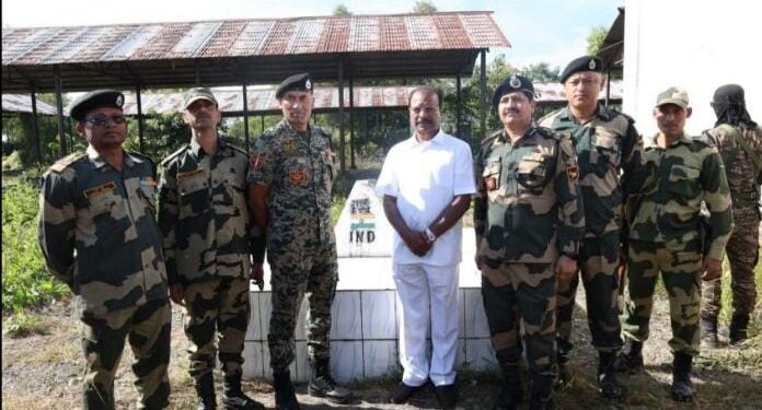 Governor Indra Sena Reddy Visits Poangbari and Srinagar, Reviews Development and Border Security