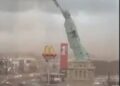 Storm Topples 40-Metre Statue of Liberty Replica in Southern Brazil