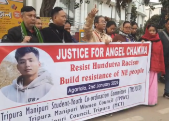 Manipur Student, Women Groups Hold Dharna in Agartala