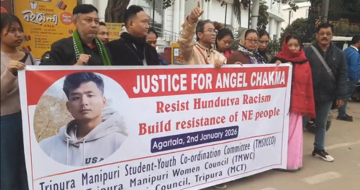 Manipur Student, Women Groups Hold Dharna in Agartala