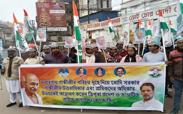 Tripura Congress Protests New Rural Job Law, Backs MGNREGA