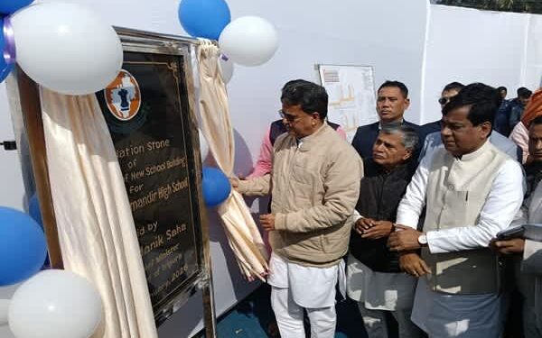 CM Manik Saha lays foundation stone of Bapuji School
