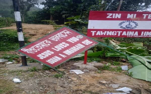 Vandalism sparks tension in Jampui Hills’ Monpui area
