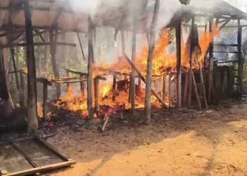 Violence Erupts in Unakoti’s Fatikroy, Arson and Clashes Leave Area on Edge