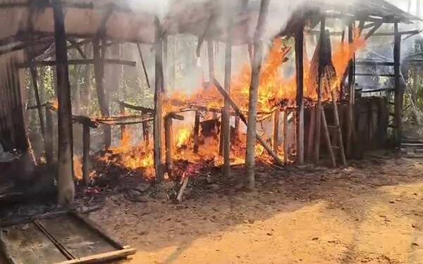 Violence Erupts in Unakoti’s Fatikroy, Arson and Clashes Leave Area on Edge