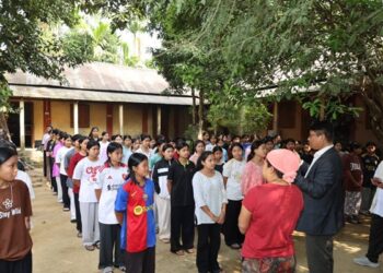 Bikash Debbarma makes surprise hostel visit