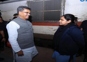 CM Manik Saha Felicitates Loco Pilot Debolina Roy