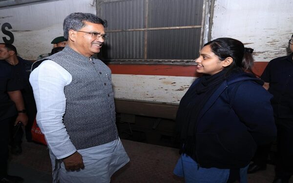 CM Manik Saha Felicitates Loco Pilot Debolina Roy