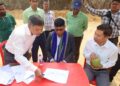 Bikash Debbarma Reviews Progress of Modern Synthetic Football Ground at Lembucherra