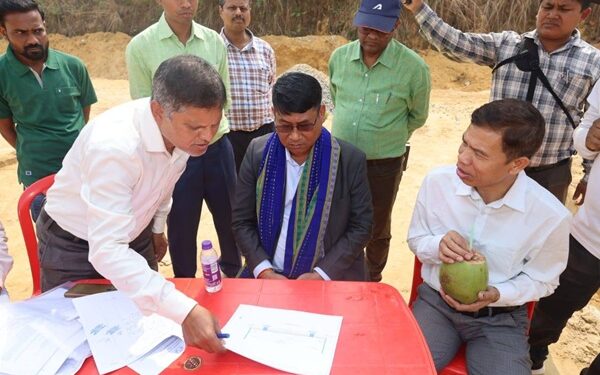 Bikash Debbarma Reviews Progress of Modern Synthetic Football Ground at Lembucherra