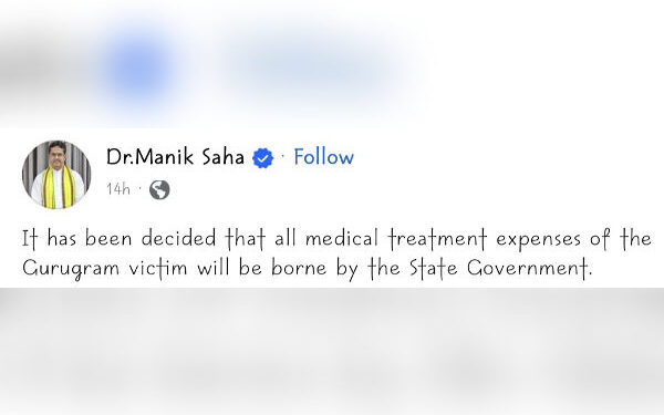 Tripura Govt to Cover Gurugram Assault Survivor’s Care