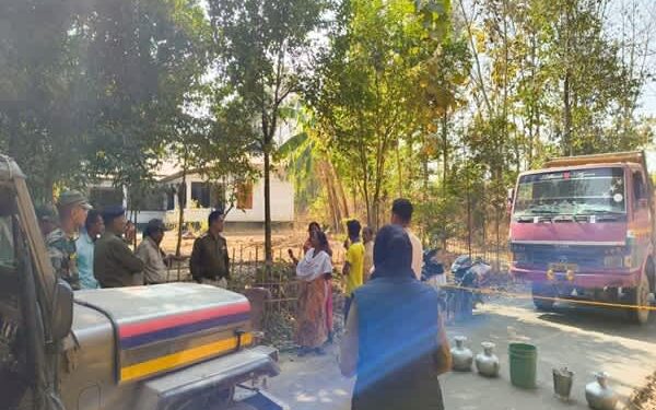 Women Block Road in North Tripura’s Kadamtala Demanding Safe Drinking Water