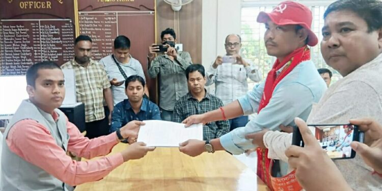 CPI(M) candidates file nominations in Amarpur, Karbook