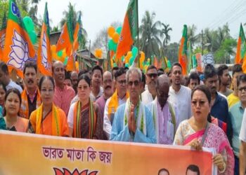 Massive BJP Rally in Kanchanpur Signals Strong Push Ahead of TTAADC Polls