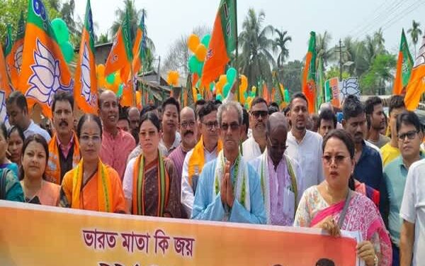 Massive BJP Rally in Kanchanpur Signals Strong Push Ahead of TTAADC Polls