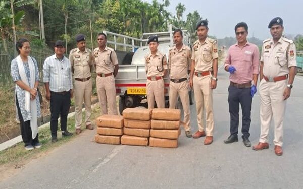 Dhalai Police Seize 110 Kg Cannabis During Naka Checking at Srirampur