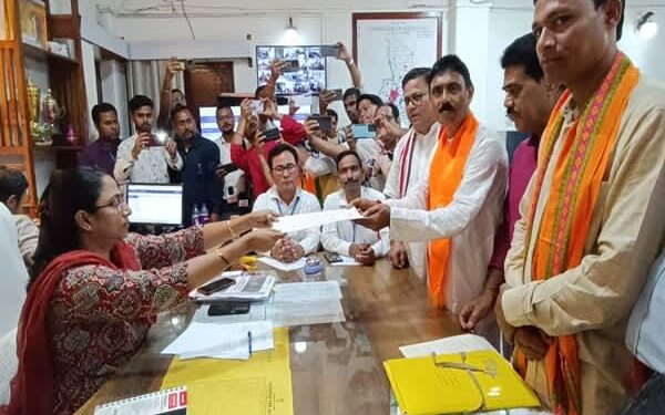 BJP’s Jahar Chakraborty Files Nomination, Flexes Muscle in Dharmanagar By-Poll