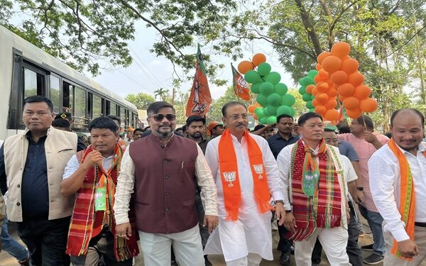BJP Leaders Lead Massive Rallies for Nomination Filing in Jirania and Mandai Ahead of TTAADC Polls