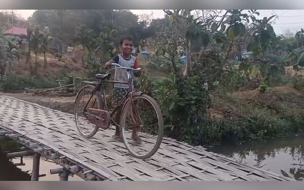 Bogarchatal Villagers Rely on Bamboo Bridge, Seek Permanent Culvert