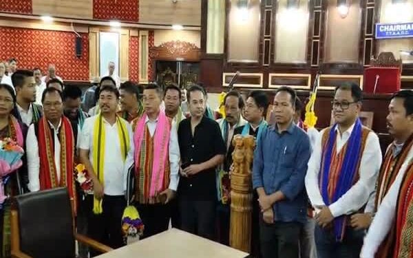 Tipra Motha MDCs take oath in TTAADC; BJP boycotts