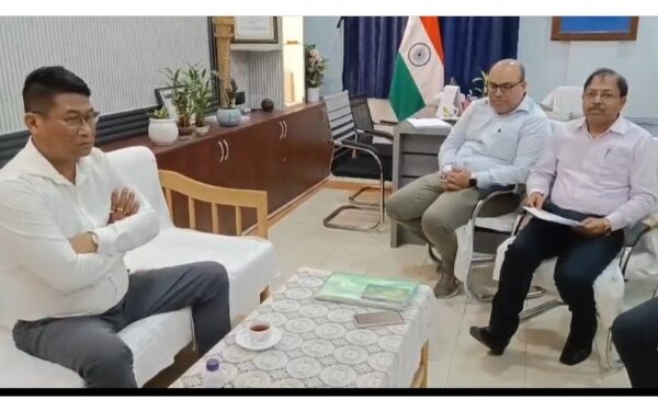 Bikash Debbarma Reviews Stalled Gas Pipeline Work