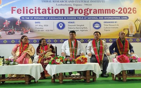 Tripura Govt Reaffirms Commitment to Indigenous Welfare; ST Achievers Honoured at Felicitation Programme 2026