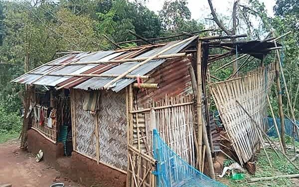Minister Brishaketu Debbarma Extends Relief to Storm-Hit Family in Simna