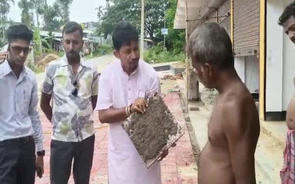 MLA Pinaki flags poor construction in Kalyanpur