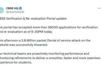 CBSE Receives Over 56,000 Re-evaluation Requests, Foils Major Cyber Attack