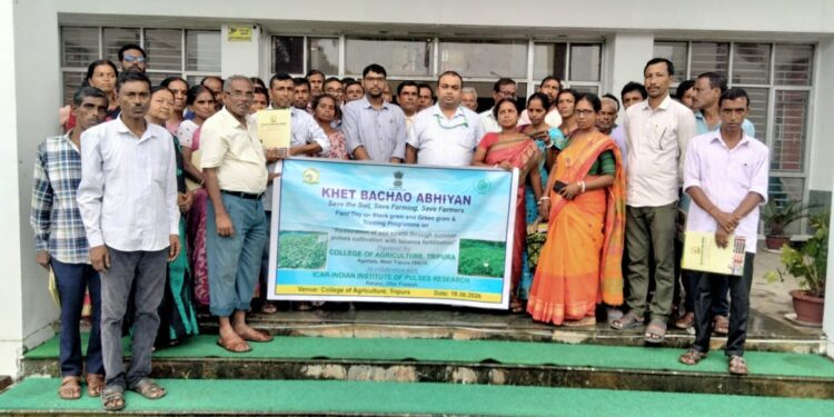 College of Agriculture, Tripura Hosts Summer Pulses Field Day Under Khet Bachao Abhiyan