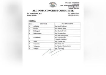 Congress Appoints New District Presidents in Tripura to Strengthen Organisation