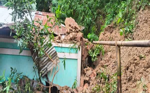 Family escapes as electric tower wall collapses on Tripura home