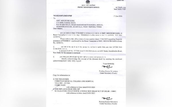 Biplab Kumar Deb Thanks PM Modi for Approving ₹3 Lakh PMNRF Assistance for Tripura Woman
