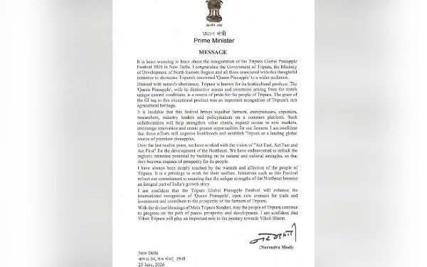 PM Modi highlights Tripura’s Queen Pineapple