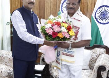 Tripura University VC Meets Governor Reddy