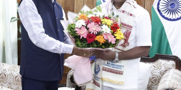 Tripura University VC Meets Governor Reddy